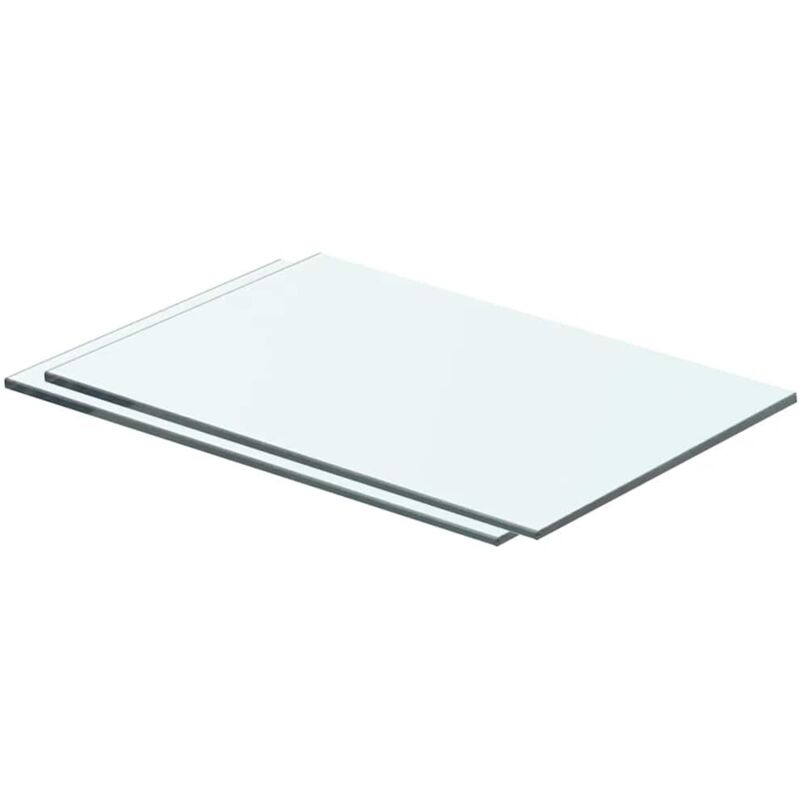 

vidaXL Panel de Estante de Vidrio Transparente 40x20 cm 2 Unidades - Transparente