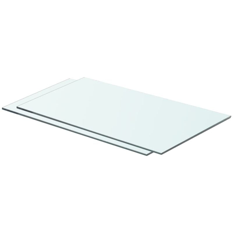 

vidaXL Panel de Estante de Vidrio Transparente 60x30 cm 2 Unidades - Transparente