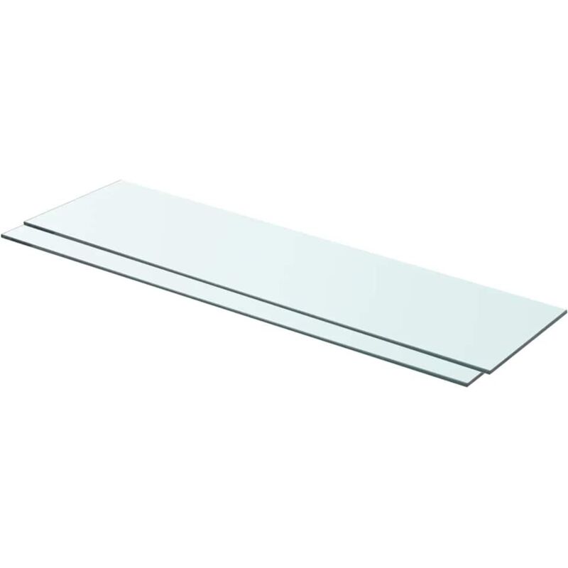 

vidaXL Panel de Estante de Vidrio Transparente 80x20 cm 2 Unidades - Transparente