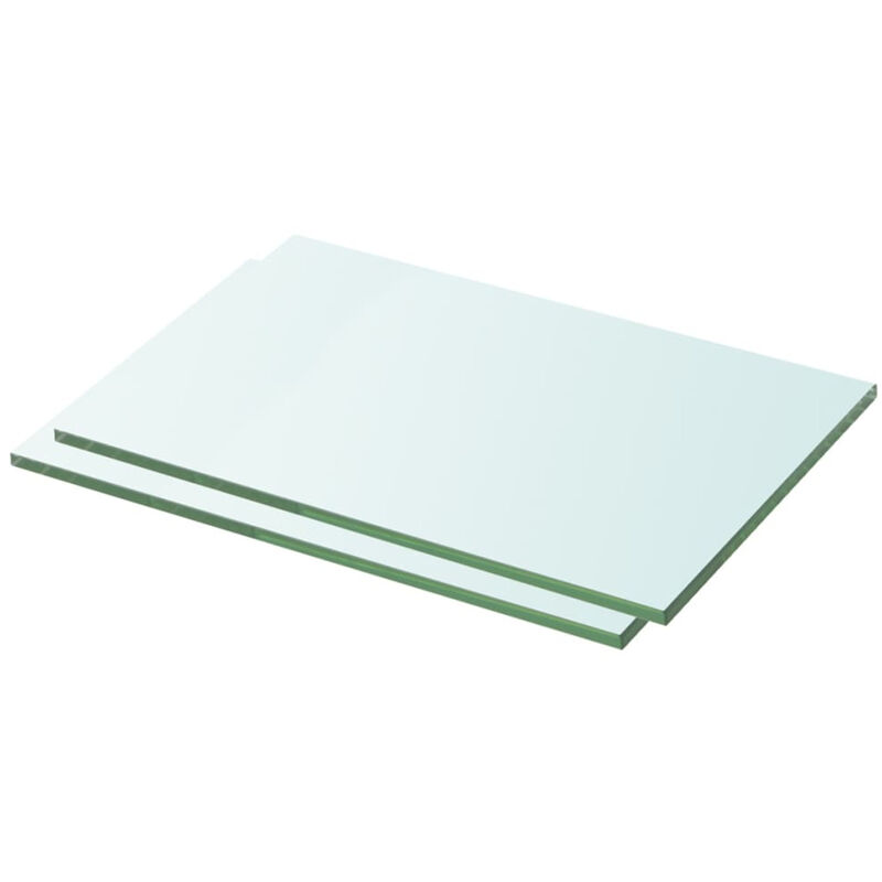 

Estantes 2 unidades panel de vidrio transparente 30x15 cm