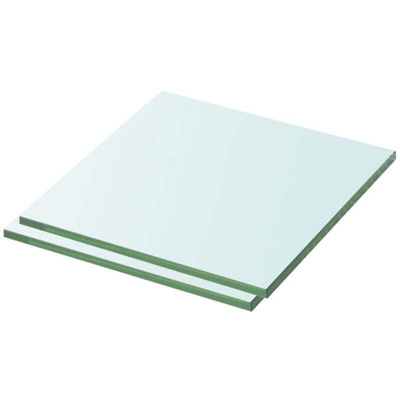 

Asupermall - Estantes 2 unidades panel de vidrio transparente 30x25 cm