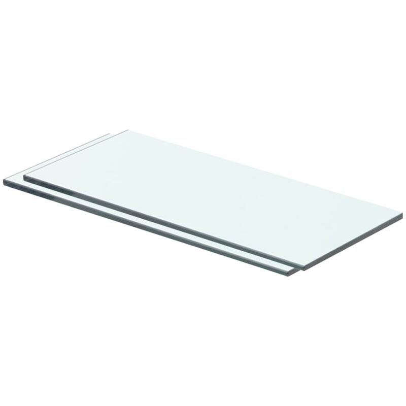 

Estantes 2 unidades panel de vidrio transparente 40x12 cm