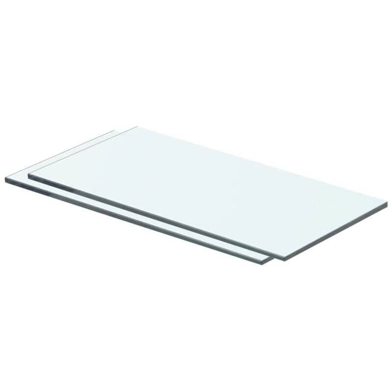 

Youthup - Estantes 2 unidades panel de vidrio transparente 40x15 cm - Transparente