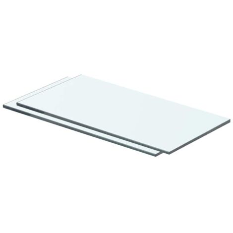 Estantes 2 unidades panel de vidrio transparente 40x15 cm vidaXL