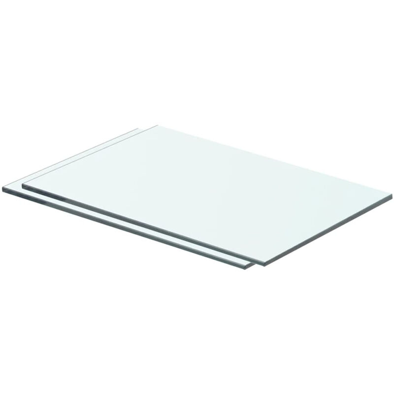 

Asupermall - Estantes 2 unidades panel de vidrio transparente 40x20 cm