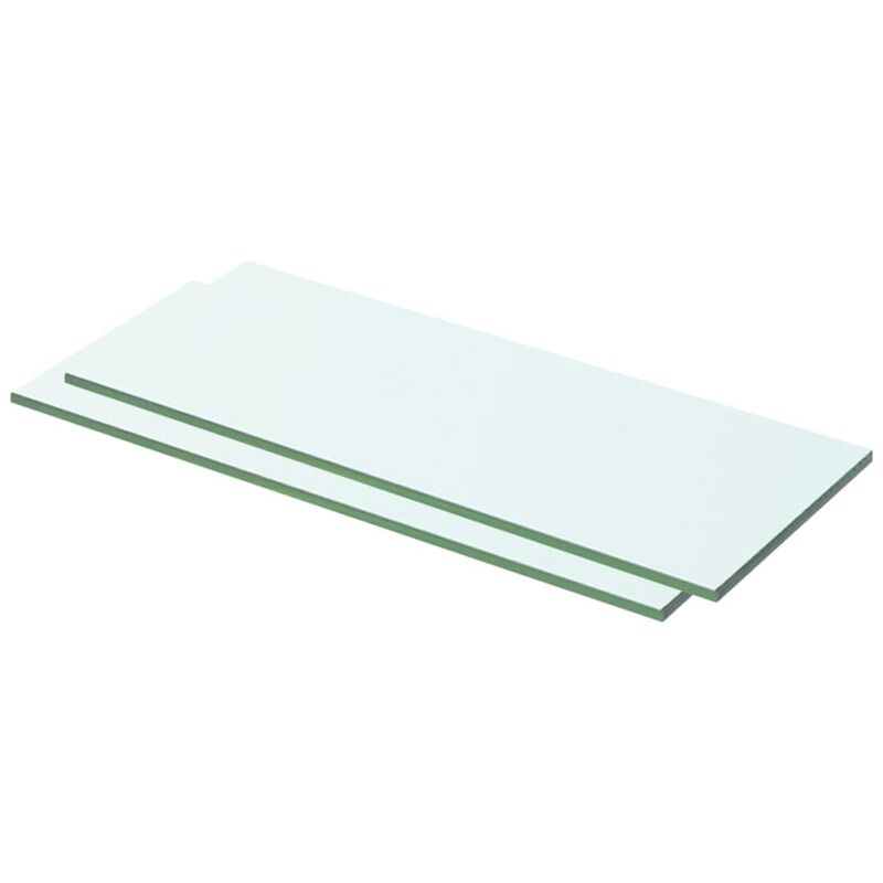 

Estantes 2 unidades panel de vidrio transparente 50x15 cm