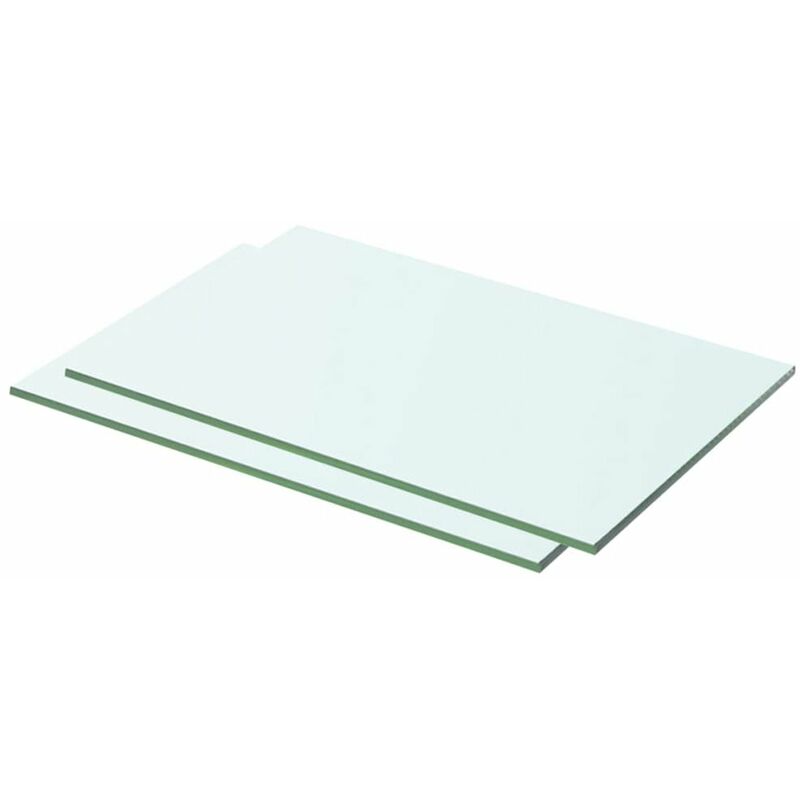 

Estantes 2 unidades panel de vidrio transparente 50x25 cm