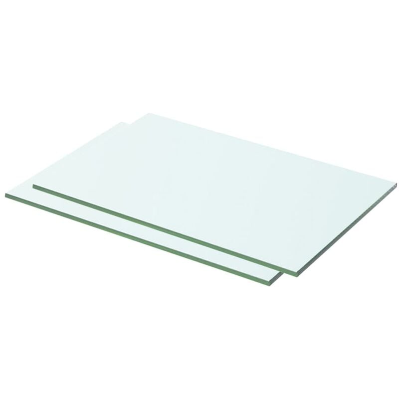 

Estantes 2 unidades panel de vidrio transparente 50x25 cm