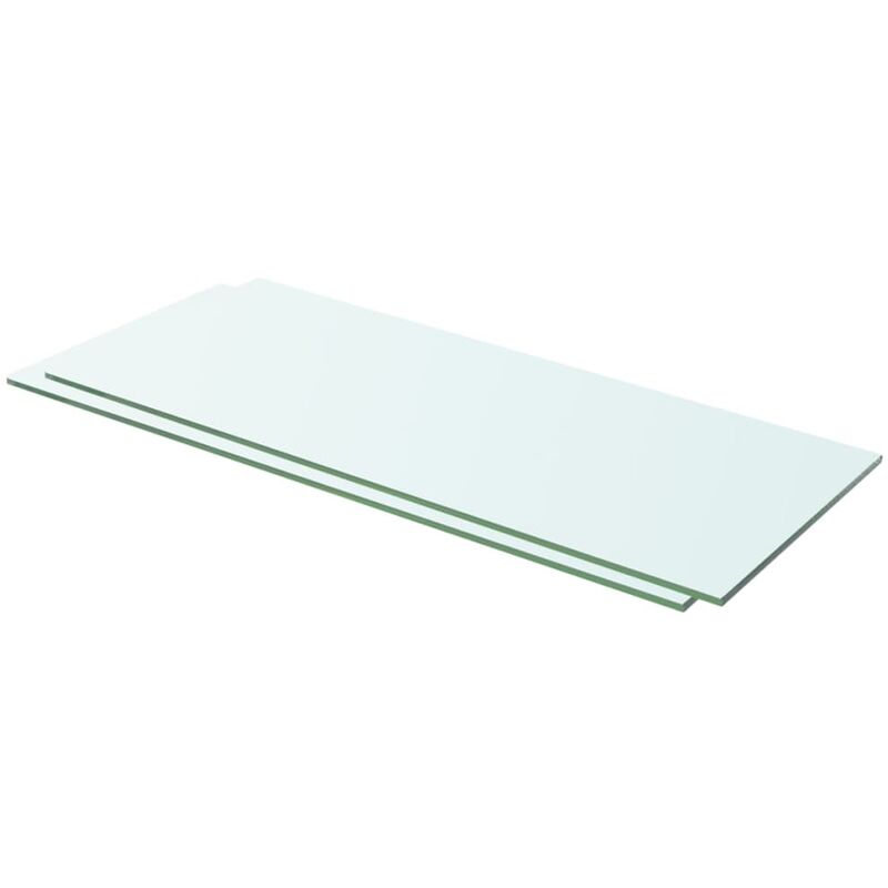 

Estantes 2 unidades panel de vidrio transparente 60x20 cm