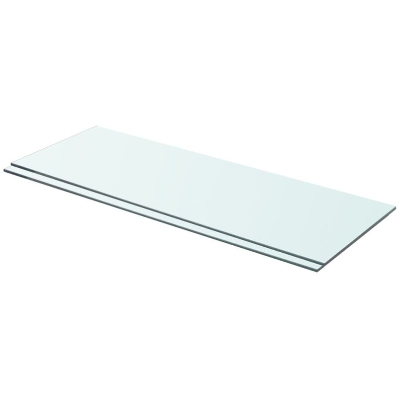 

Estantes 2 unidades panel de vidrio transparente 70x25 cm