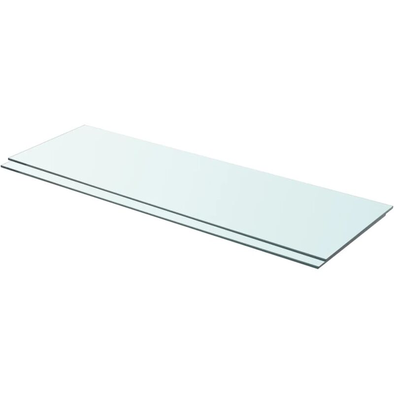 

Estantes 2 unidades panel de vidrio transparente 90x30 cm - Transparente