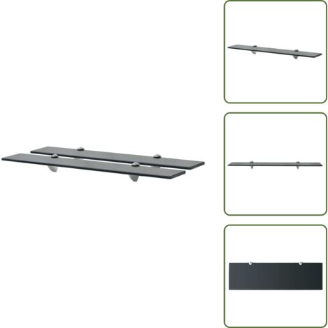 Estantes de baño - vidaXL Estantes flotantes 2 unidades vidrio 8 mm 70x20 cm - Estantes decorativos