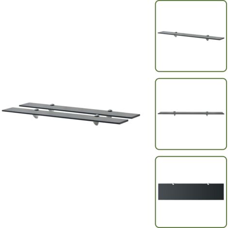 Estantes de baño - vidaXL Estantes flotantes 2 unidades vidrio 8 mm 80x20 cm - Estantes decorativos