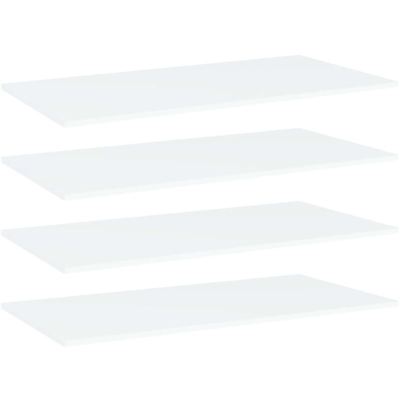 

Estantes de estantería 4 uds aglomerado blanco 100x50x1,5 cm - Blanco