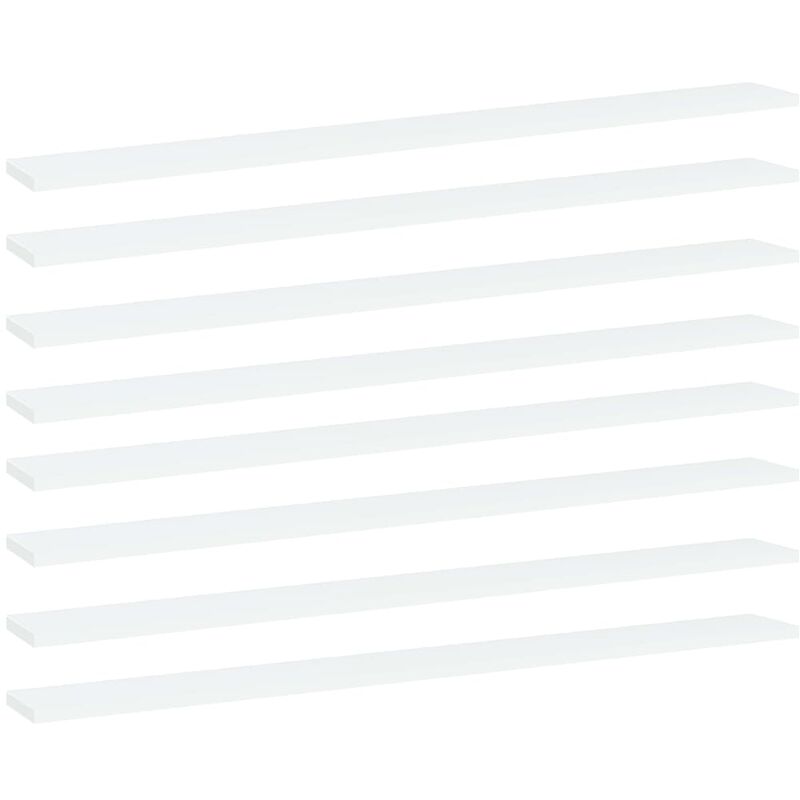 

Estantes de estantería 8 uds aglomerado blanco 100x10x1,5 cm - Blanco