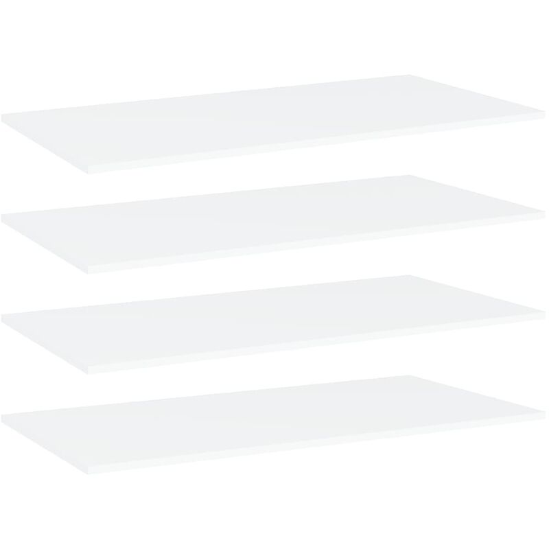 

Estantes de estantería 4 uds aglomerado blanco 100x50x1,5 cm