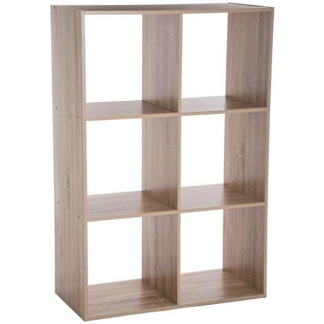 Estantes de madera 6 cajas mezcla natural