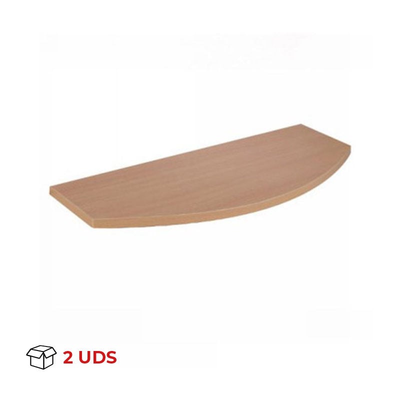 

Caja con 2 estantes de madera acabado haya 75 cm