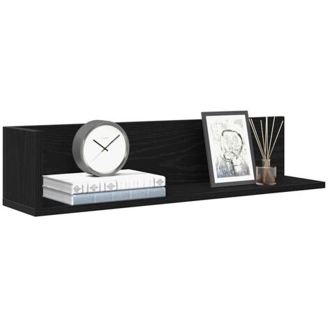 Estantes de pared 2 uds madera ingeniería negro 75x16,5x16,5 cm vidaXL