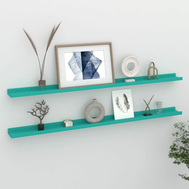

Estantes de pared 2 unidades azul 115x9x3 cm