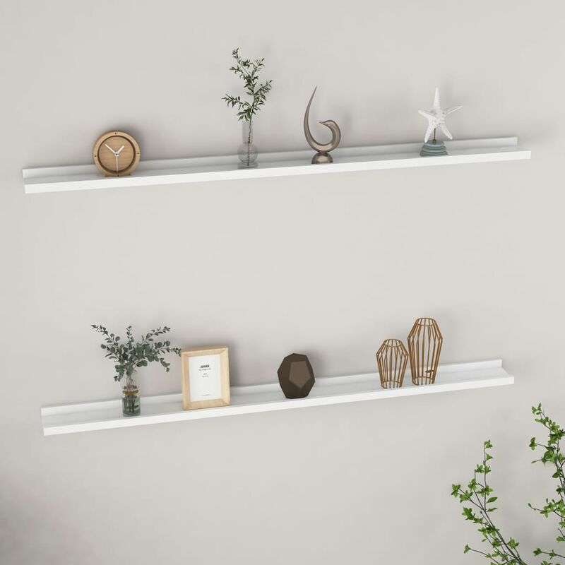 

Estantes de pared 2 unidades blanco 115x9x3 cm
