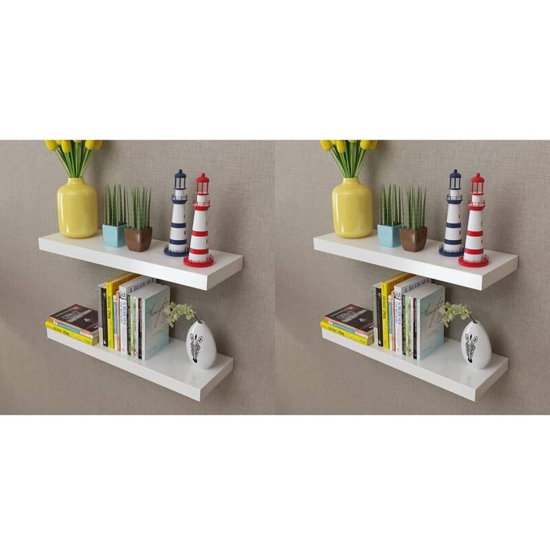 

Estantes de pared 4 unidades blanco 60 cm