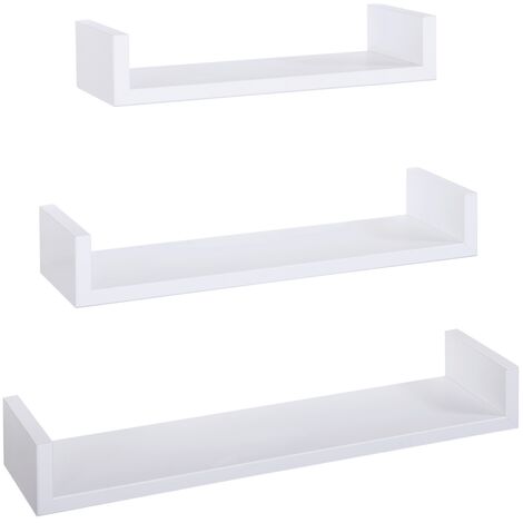 Estantes de pared conjunto de 3 pc mod. Calamita Blanco