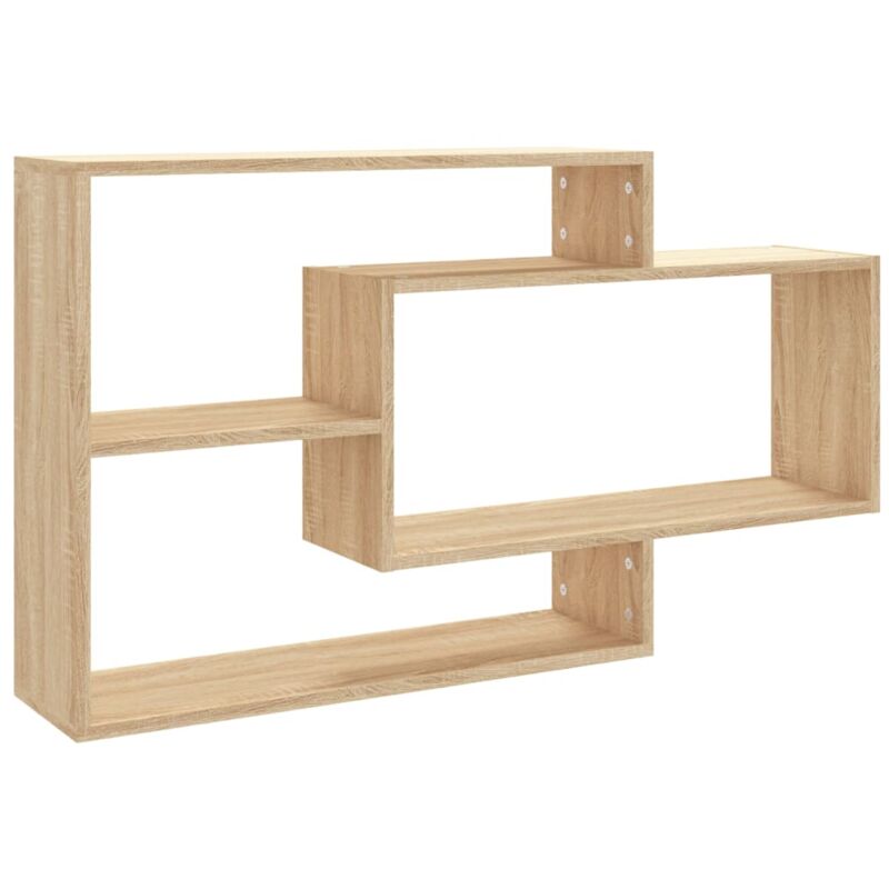 

vidaXL Estantes de Pared de Aglomerado 104x20x58.5 cm Color Roble Sonoma - Marrón