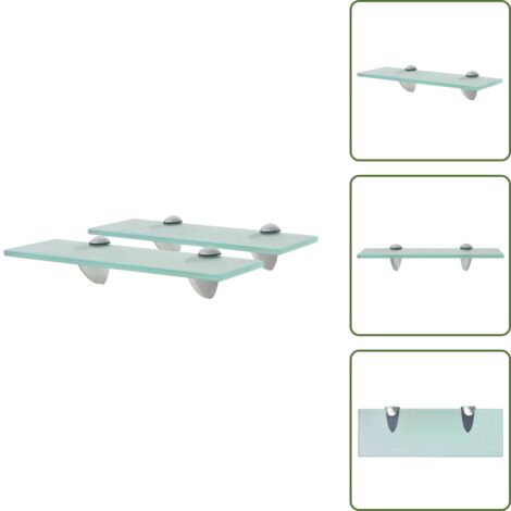 Estantes decorativos - vidaXL Estantes flotantes 2 unidades vidrio 8 mm 30x10 cm - Estantes para baño