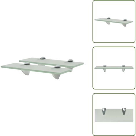 Estantes decorativos - vidaXL Estantes flotantes 2 unidades vidrio 8 mm 30x10 cm - Estantes para baño