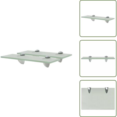 Estantes decorativos - vidaXL Estantes flotantes 2 unidades vidrio 8 mm 30x20 cm - Estantes para baño