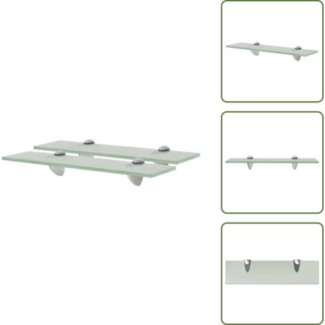 Estantes decorativos - vidaXL Estantes flotantes 2 unidades vidrio 8 mm 40x10 cm - Estantes para baño
