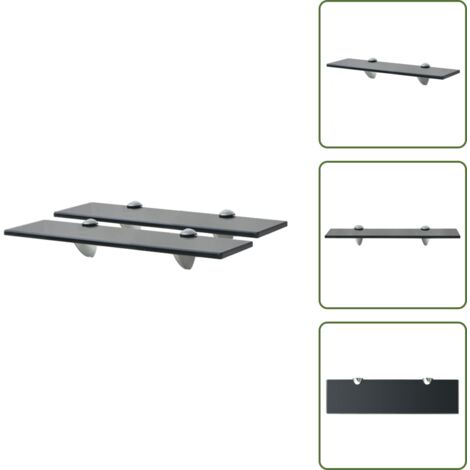 Estantes decorativos - vidaXL Estantes flotantes 2 unidades vidrio 8 mm 40x10 cm - Estantes para baño