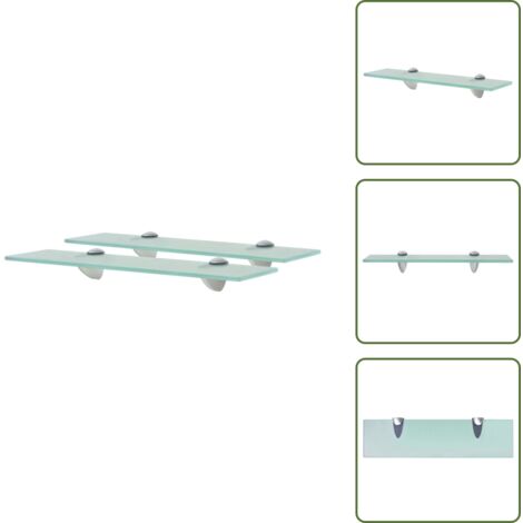 Estantes decorativos - vidaXL Estantes flotantes 2 unidades vidrio 8 mm 40x10 cm - Estantes para baño