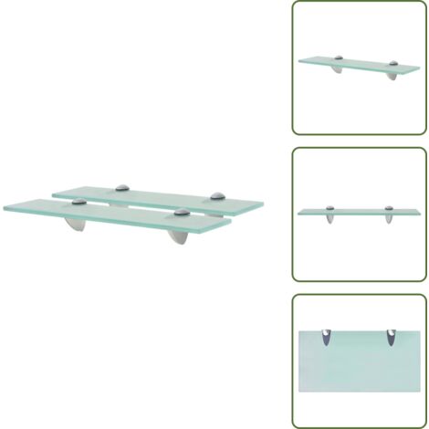 Estantes decorativos - vidaXL Estantes flotantes 2 unidades vidrio 8 mm 40x20 cm - Estantes para baño