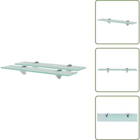 Estantes decorativos - vidaXL Estantes flotantes 2 unidades vidrio 8 mm 50x10 cm - Estantes para baño