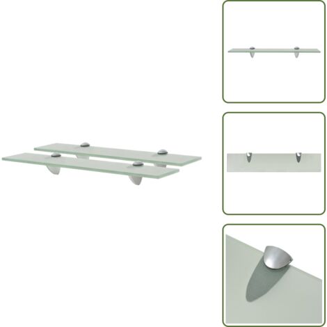 Estantes decorativos - vidaXL Estantes flotantes 2 unidades vidrio 8 mm 50x10 cm - Estantes para baño