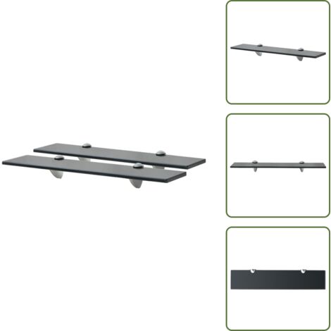 Estantes decorativos - vidaXL Estantes flotantes 2 unidades vidrio 8 mm 50x10 cm - Estantes para baño
