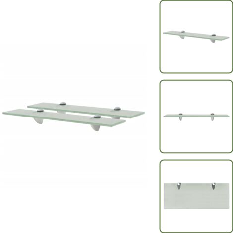 Estantes decorativos - vidaXL Estantes flotantes 2 unidades vidrio 8 mm 50x20 cm - Estantes para baño