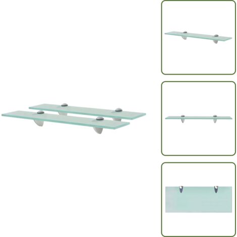 Estantes decorativos - vidaXL Estantes flotantes 2 unidades vidrio 8 mm 50x20 cm - Estantes para baño
