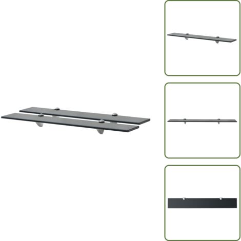 Estantes decorativos - vidaXL Estantes flotantes 2 unidades vidrio 8 mm 70x10 cm - Estantes para baño