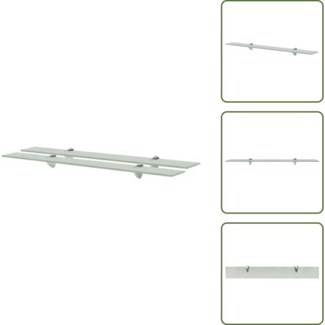 Estantes decorativos - vidaXL Estantes flotantes 2 unidades vidrio 8 mm 80x10 cm - Estantes para baño