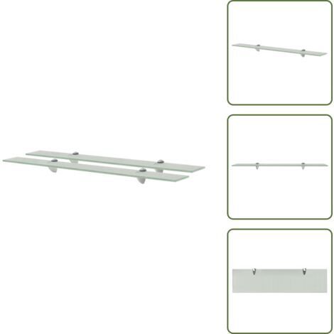 Estantes decorativos - vidaXL Estantes flotantes 2 unidades vidrio 8 mm 80x20 cm - Estantes para baño