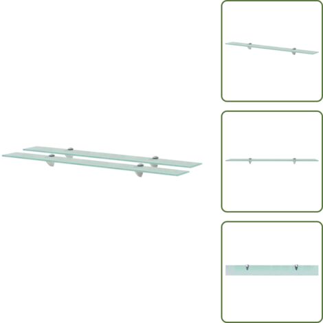 Estantes decorativos - vidaXL Estantes flotantes 2 unidades vidrio 8 mm 90x10 cm - Estantes para baño