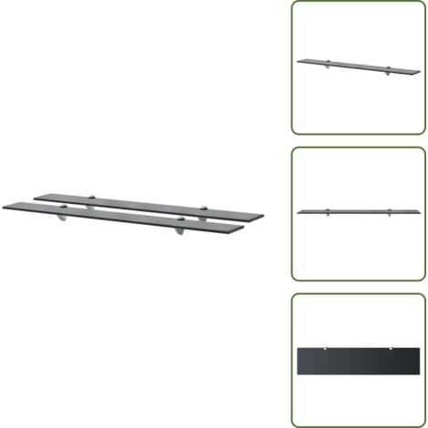 Estantes decorativos - vidaXL Estantes flotantes 2 unidades vidrio 8 mm 90x20 cm - Estantes para baño