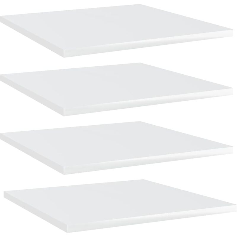 

Estantes estantería 4 uds aglomerado blanco brillo 40x40x1,5 cm - Blanco