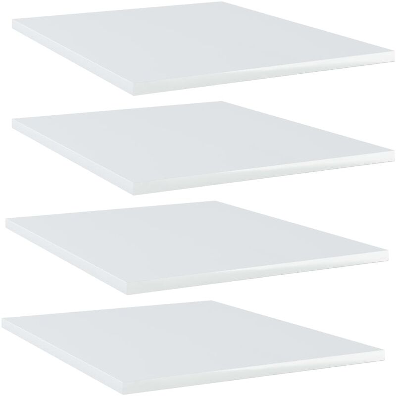 

Estantes estantería 4 uds aglomerado blanco brillo 40x50x1,5 cm - Blanco