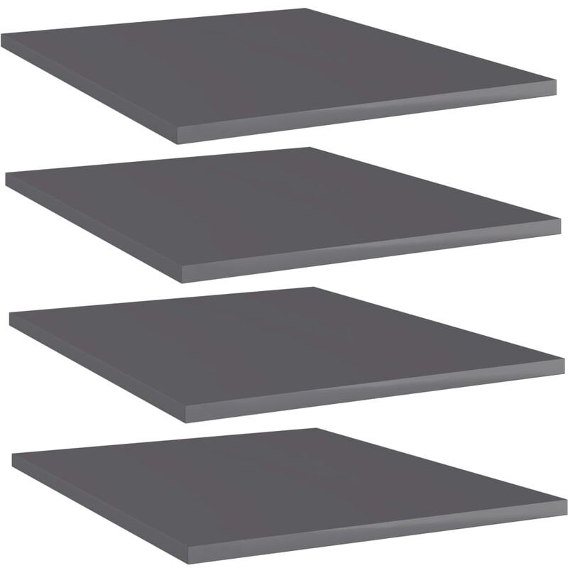 

Estantes estantería 4 uds aglomerado gris brillo 40x50x1,5 cm - Gris