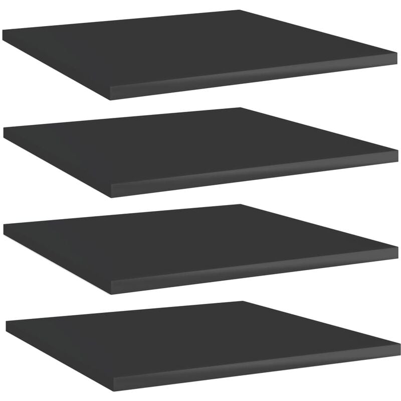 

Estantes estantería 4 uds aglomerado negro brillo 40x40x1,5 cm - Negro