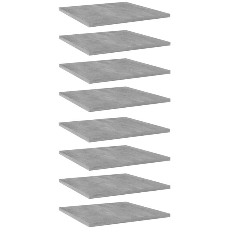 

Estantes estantería 8 uds aglomerado gris hormigón 40x40x1,5 cm - Gris